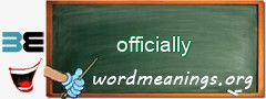 WordMeaning blackboard for officially